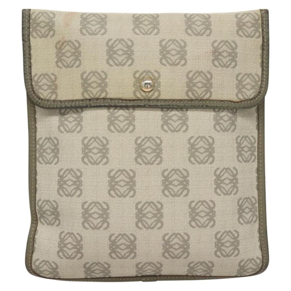 Loewe Vinyl Anagram Shoulder Bag Gray